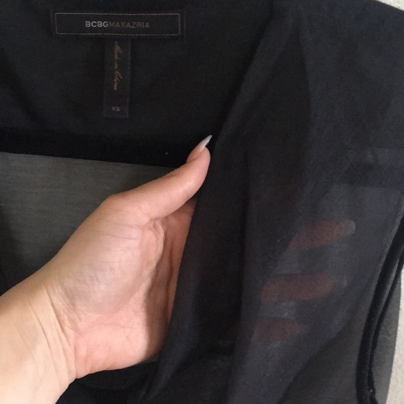BCBG seethrough cowlneck blouse - Picture 3 of 4